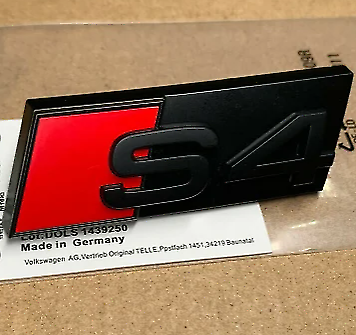 Audi S4 Hood Emblem Decal Front Bonnet Grille Badge Logo Matte Black