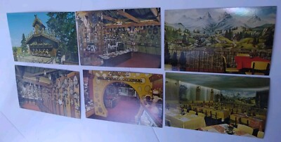 Six Vintage Postcards Wilmont Ohio Alpine-Alpa she's making and cuckoo clocks