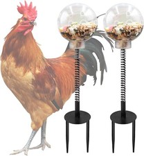 2 Pack Chicken Peck Toys, Chick Enrichment Toys with Swing Feeder, Coop Slow