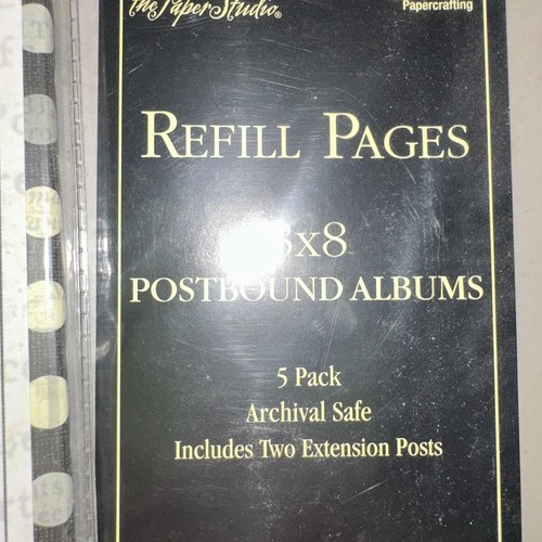 The Paper Studio 8x8 Post Bound Scrapbook Album Polka Dot With Window NEW+ Refil - Picture 11 of 11