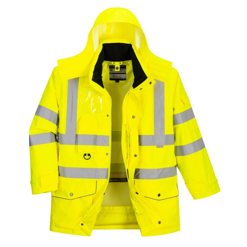 Portwest US427 Hi-Vis Reflective Waterproof 7 in 1 Safety Work Jacket ANSI image 1