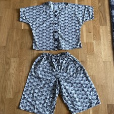 Top abbinato e pantaloncini con motivo bici taglia 12-13 anni o donna taglia 6