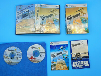 Flight Simulator X Deluxe Edition Games For Windows w/ Manuals, case & Key