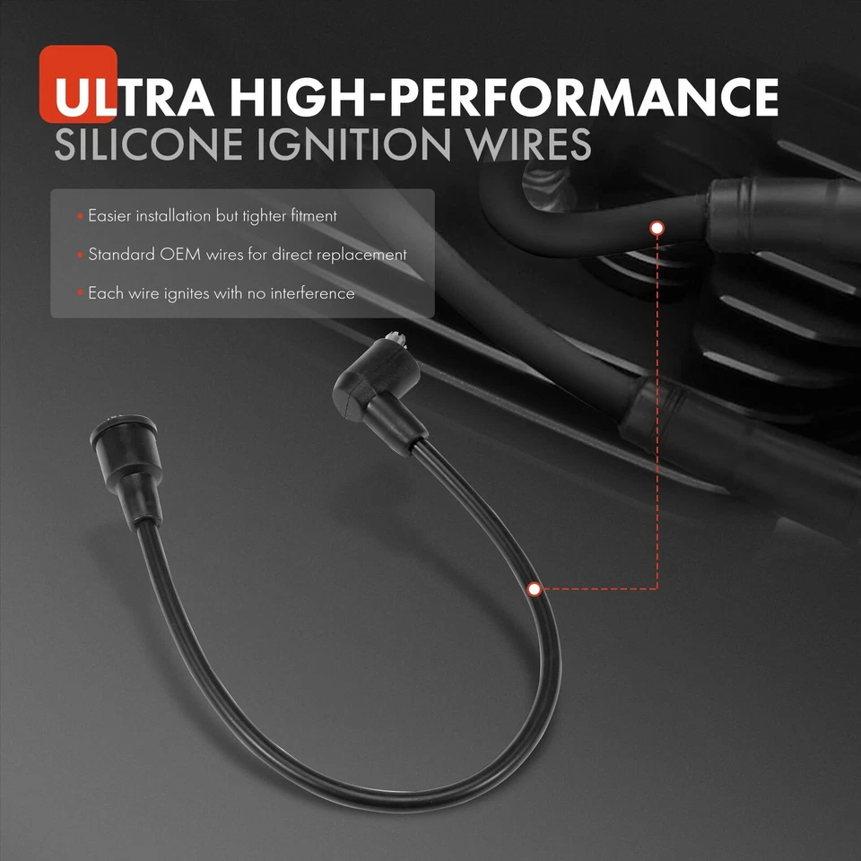 10x Juegos de cables de bujía para Nissan 200SX 1984 1985 1986 1987 1988 L4 2,0 L gasolina Foto 3 de 4