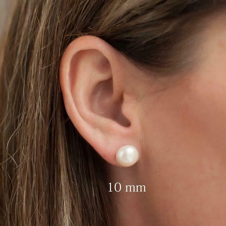 Round 30MM White Pearl Earrings at Rs 250/pair in Delhi | ID: 2849752529633