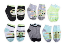 6 Pairs Boys Star Wars Mandalorian Socks Size 2T-4T