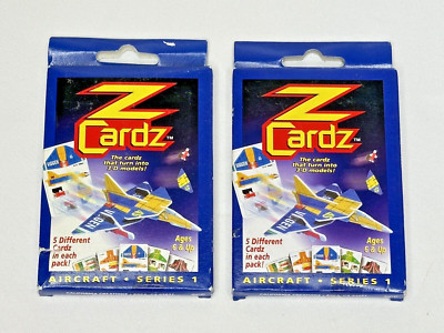 LOT of 2 - Z Cardz 3-D Aircraft Models Series 1 - BRAND NEW!
