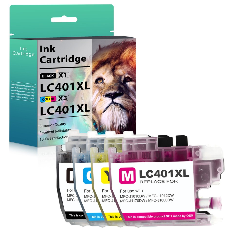 Cartucce Brother LC401 Cartuccia Inchiostro Nero MOOHO LC401 Per Brother MFC -J1010DW, J1012DW, J1170DW - Alta Resa, Garantita 3 Anni Cartucce Inchiostro LC401 Compatibili Brother - Foto 4