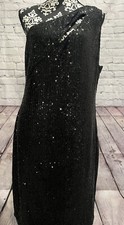 Fashion Nova Dressed to Impress Sequin Maxi Dress One Shoulder Cut Out Dress 3XL