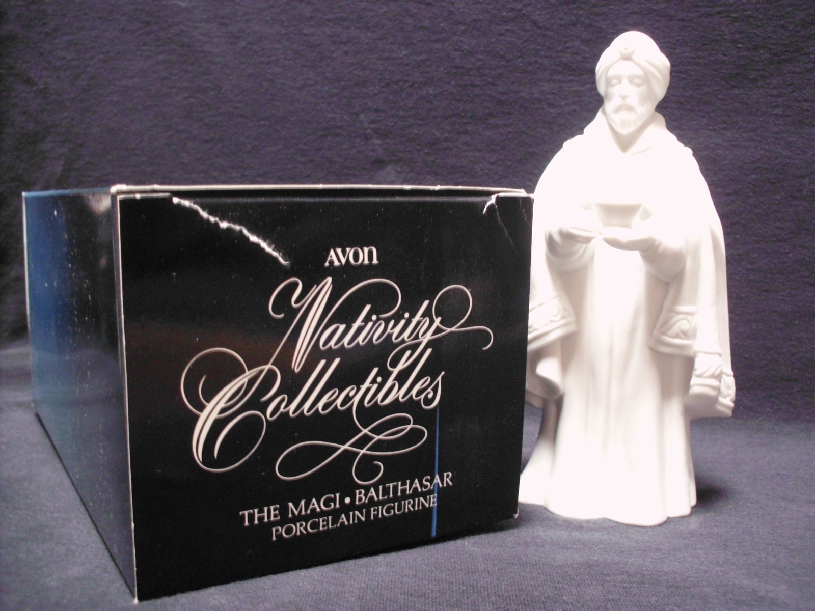 Avon Nativity Collectibles King Magi BALTHASAR Wise Man White Porcelain Bisque