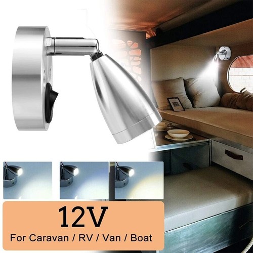 12V LED Interior Spot Reading Light Dimmable Van Camper Caravan Boat Wall Lamp\ - Picture 12 of 16