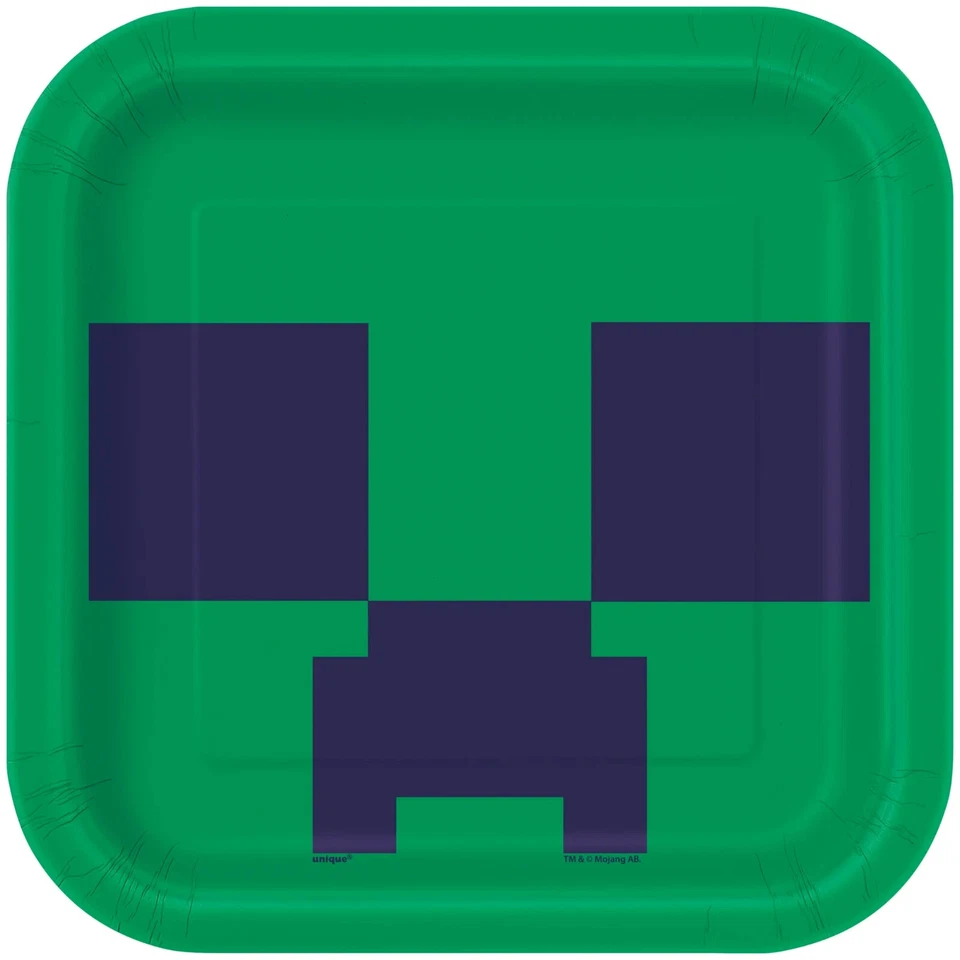 Kits de fiesta Minecraft para 8 platos de cena platos de bocadillo servilletas y tazas de plástico Foto 4 de 4