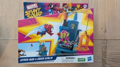 Marvel Stunt Squad Spiderman vs Green Goblin Tower Smash Playset NEW IN BOX