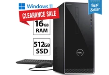 Dell Desktop Computer 16GB 500GB SSD 3.9Ghz DVD/CD-RW Windows 11 WiFi SALE