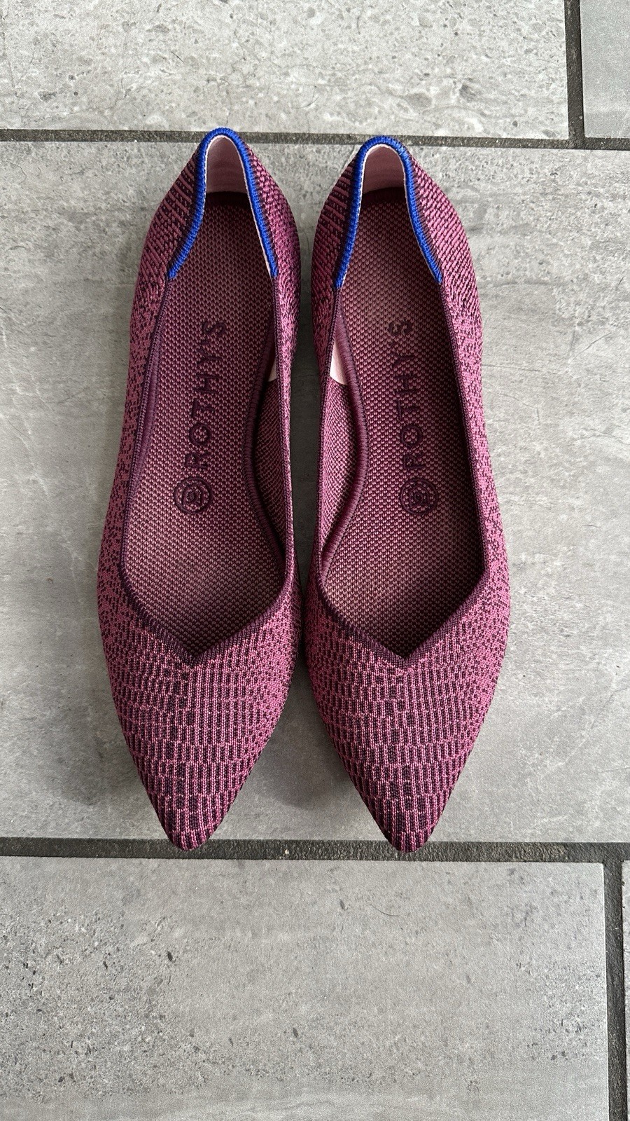 Rothys The Point Fig Python Snake Print Toe Limit… - image 2