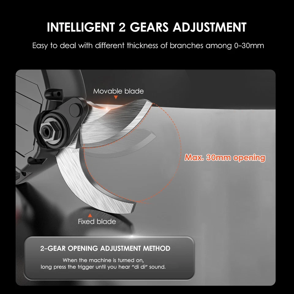 Wireless Electric Pruning Shears Garden Tool Pruner Cordless Electric Garden Sci - Image 2 of 4