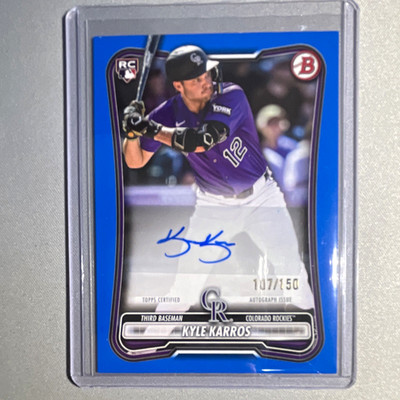 2026 Topps Bowman Paper Rookie Auto - Kyle Karros - PRV-KK Blue /150