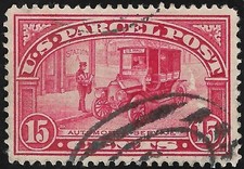 1913 US Scott # Q7 15cent carmine rose VF used Parcel Post