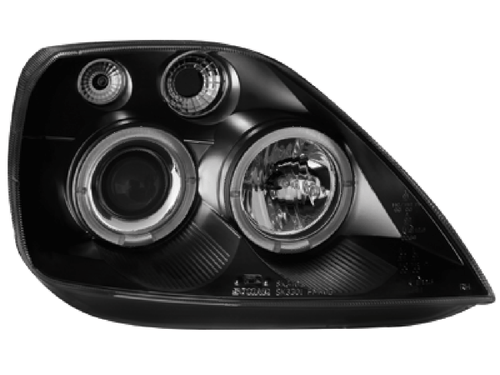 Headlights for Ford FIESTA MK6 VI 6 02-05 Angel Eyes Black WorldWide Free Ship U - Bild 5 von 11