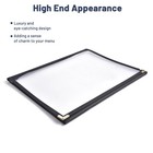 WeChef 30 Pack Restaurant Menu Cover 8.5x11" Triple Fold 6 View  Double Stitch — photo 6