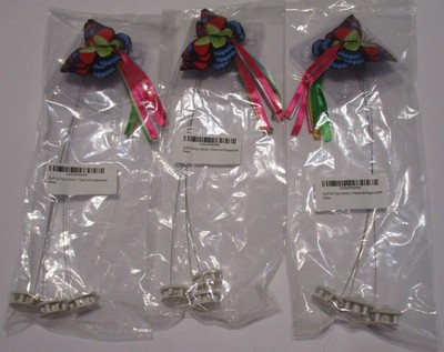 BUTTERFLY'S CAT TOYS TEASER REPLACEMENTS LOT oF (9) TOYS IN 3 PKS, NEW