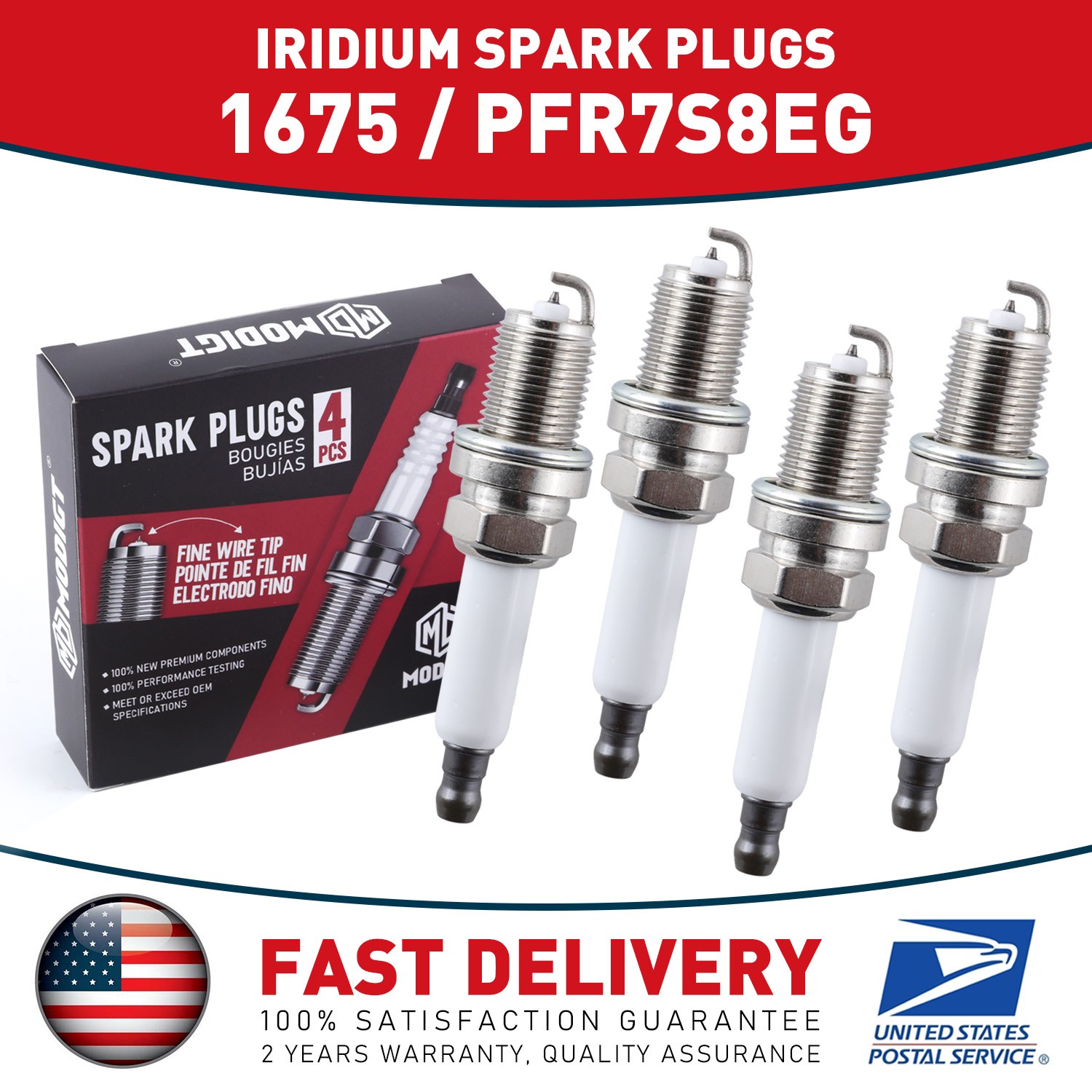 4PCS iridium Spark Plugs for Audi A4 A5 A6 Q5 S3 TT VW Eos 06H905601A PFR7S8EG