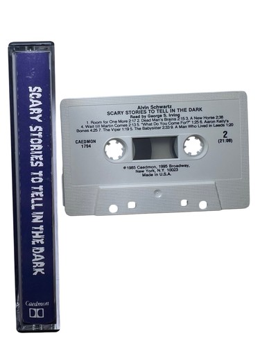 VTG 1986 Scary Stories Tell in the Dark Alvin Schwartz Audio Cassete Tape In Box - Picture 5 of 9