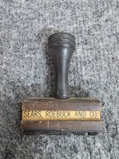 Vintage Sears Roebuck and Co. Wood Stamp Advertising Collectible