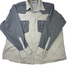 Rasco FR Work Shirt 4XL TwoTone Heavyweight Canvas PearlSnap