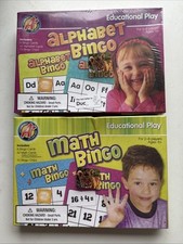 Educational Play Alphabet Bingo And Math Bingo Bundle -New-Unopened