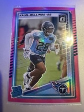 2025 Panini Donruss - Rated Rookie Kalel Mullings #378 Optic Preview Pink Prizm