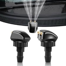 2-Pack Front Windshield Washer Nozzles, Double Hole Straight Column Spray Jet fo