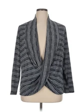 AB Studio Women Gray Cardigan XL
