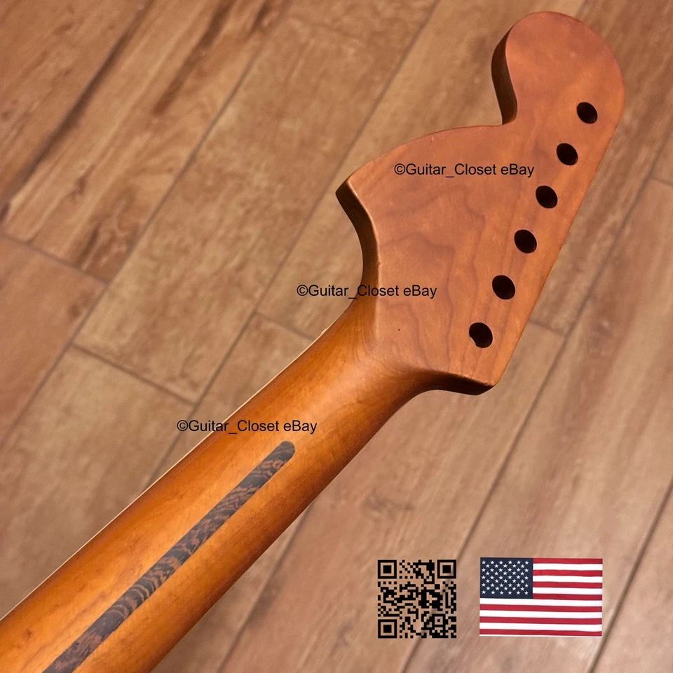 Deluxe Roasted Maple Jazzmaster Stainless Rosewood Neck Fits Strat Fender JZRE - Image 2 of 4