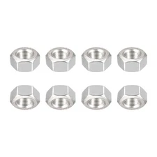 8Pack M10x1mm(DxL) Hex Nuts 304 Stainless Steel Hexagonal Nuts Silver Tone