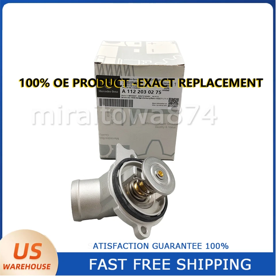 For Mercedes W220 S430 CLK430 ML430 Water Thermostat Housing 1122030275 OEM NEW — 第 4/4 张图片
