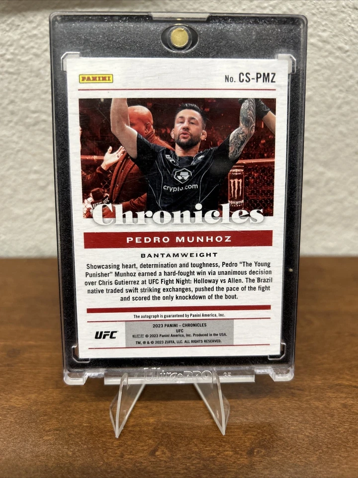 2023 Panini Chronicles UFC Pedro Munhoz 1/1 Auto #CS-PMZ - Image 3 of 3