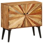 Sideboard Solid Mango Wood Brown 85x30x75cm Handmade XXL Rustic Storage Cabinet