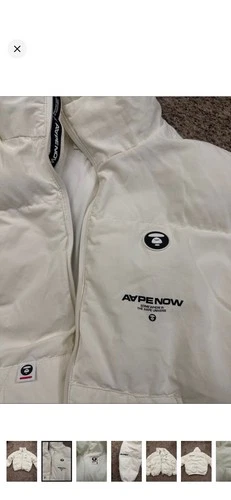 Aape by Bathing Ape Mens White puffer Jacket image 2