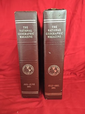 12-National Geographic Magazines YEAR 1981 With Holders (SEE DESCRIPTION PLEASE)