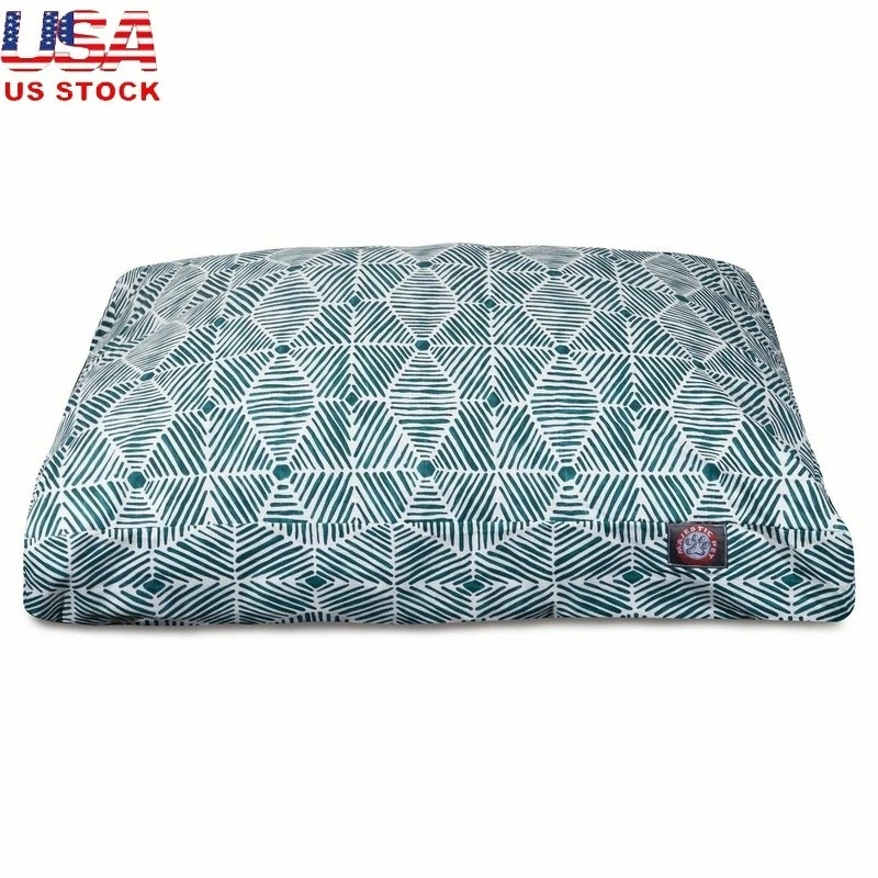 Washable Dog Bed Non Slip Rectangle Pet Bed Removable Cover Crate Comfort New