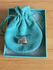 Tiffany & Co 1837 wide band silver ring P1/2