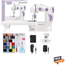 Mini Sewing Machine with Extension Table, Dual Speed Portable Sewing Machine ...