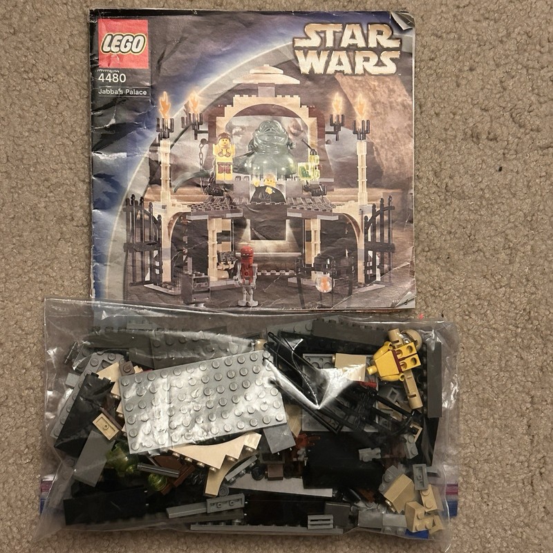Lego Star Wars Jabba's Palace incomplete set 4480 NO FULL MINIFIGURES DISCS 25y