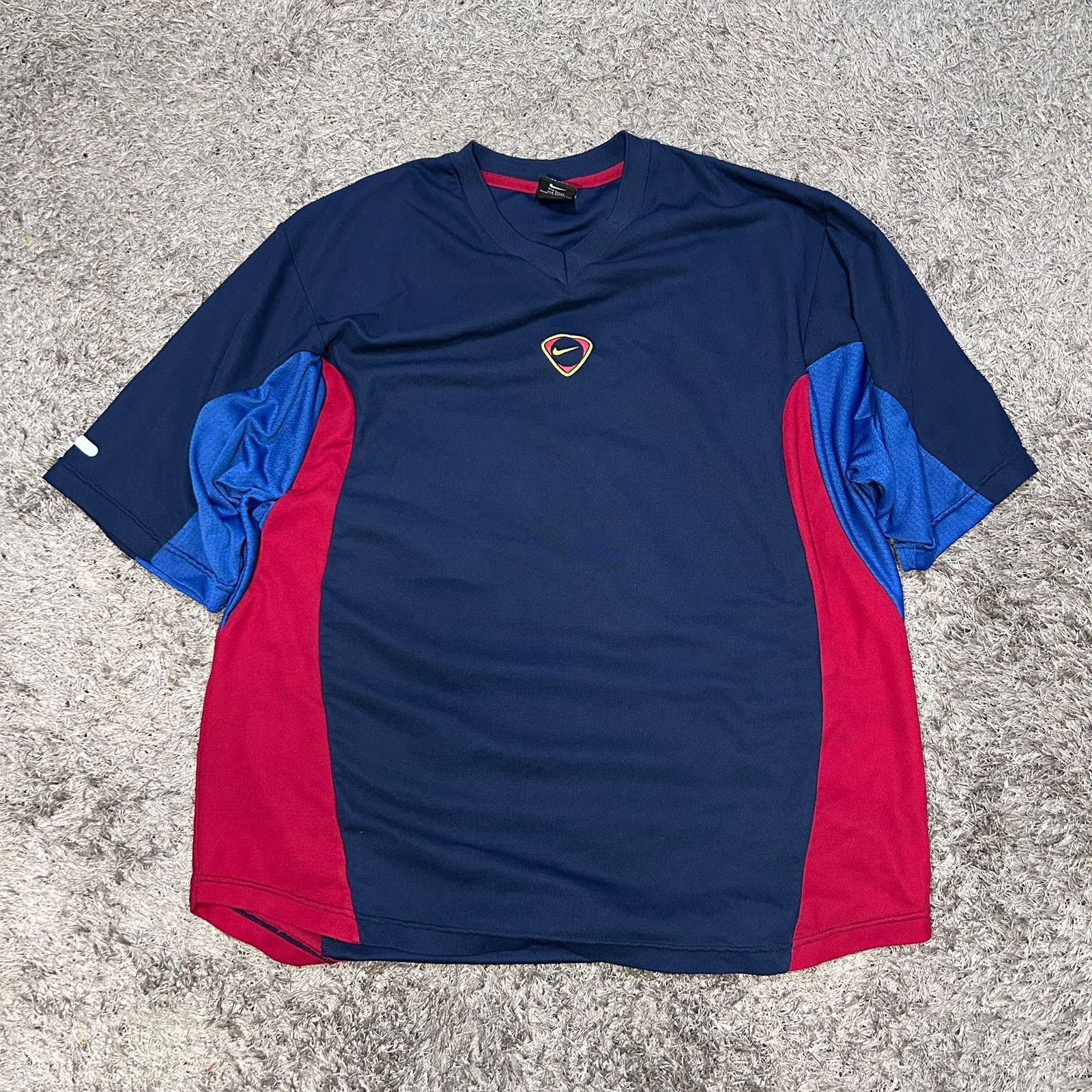 Vintage Barcelona Nike Football Shirt Soccer Train Jersey Rare Mens Size L