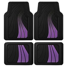 Allweather Car Floor Mats Set Front Rear Antislip Trimtofit Purple