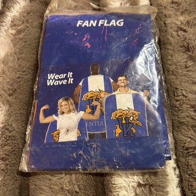 Fan Flag Banner CapeNCAA 31.5'' x 47''Tailgating Wear It Wave It Kentucky Wildcats
