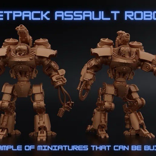 Robot d'assalto pesante da tavolo fantascienza mostro in miniatura 60 mm mech