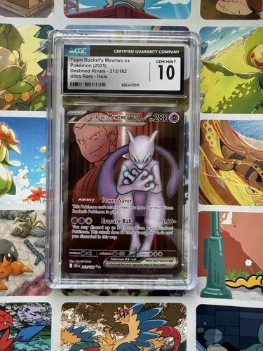 2025 Pokemon Destined Rivals Team Rocket's Mewtwo Ultra Rare #213/182 CGC 10