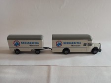 Modelauto 1 : 87 Lastwagen mit Anhänger MB  SCHLARAFFIA Matratzen BREKINA